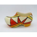 Clarice Cliff clog with Bizarre pattern - mint condition