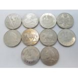 10x £5.00 coins