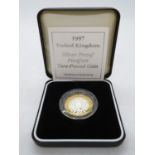 1997 silver proof Piedfort £2.00 coin