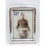 Silver HM photo frame 7" x 6" containing picture of soldier