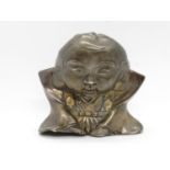 Silver Chinese HM figure of head 3" 72g