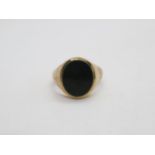 Large 9ct signet ring size O 7.4g