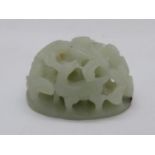 Fine carved jade Netsuke