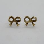 Pair of gold 9ct bow earrings