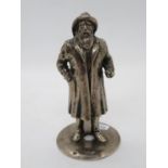 Large London HM silver NG and Co. Fisherman figure 175g 4"