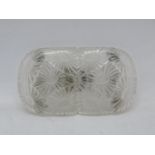 Opaque glass belt buckle possibly Lalique