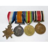 Set of 4x medals Spr J Barber RE