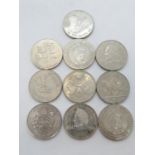 10x £5.00 coins