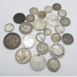 Bag of pre- 1920 silver coins 76g