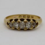 18ct 0.3ct diamonds 3.4g ring size N