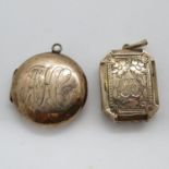 2x front and back gold lockets 10g