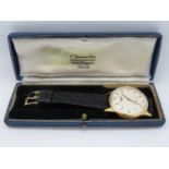 Gent's boxed 18ct oversized watch 38mm face from lug to dial - excellent working condition