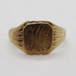 15ct gold man's signet ring 5g size W