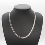 Silver diamond cut curb link chain 18" 30g