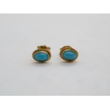 9ct gold and turquoise earrings