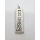 Silver ingot pendant 31g