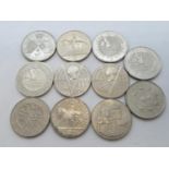 10x £5.00 coins