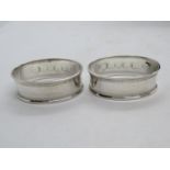 Matching pair silver napkin rings Millennium HM 25g