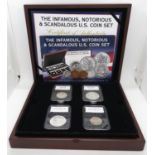 Infamous Notorious and Scandalous US coin set boxed