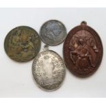 Silver coins and pendants 56g
