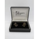 Boxed Rennie Mackintosh cufflinks silver
