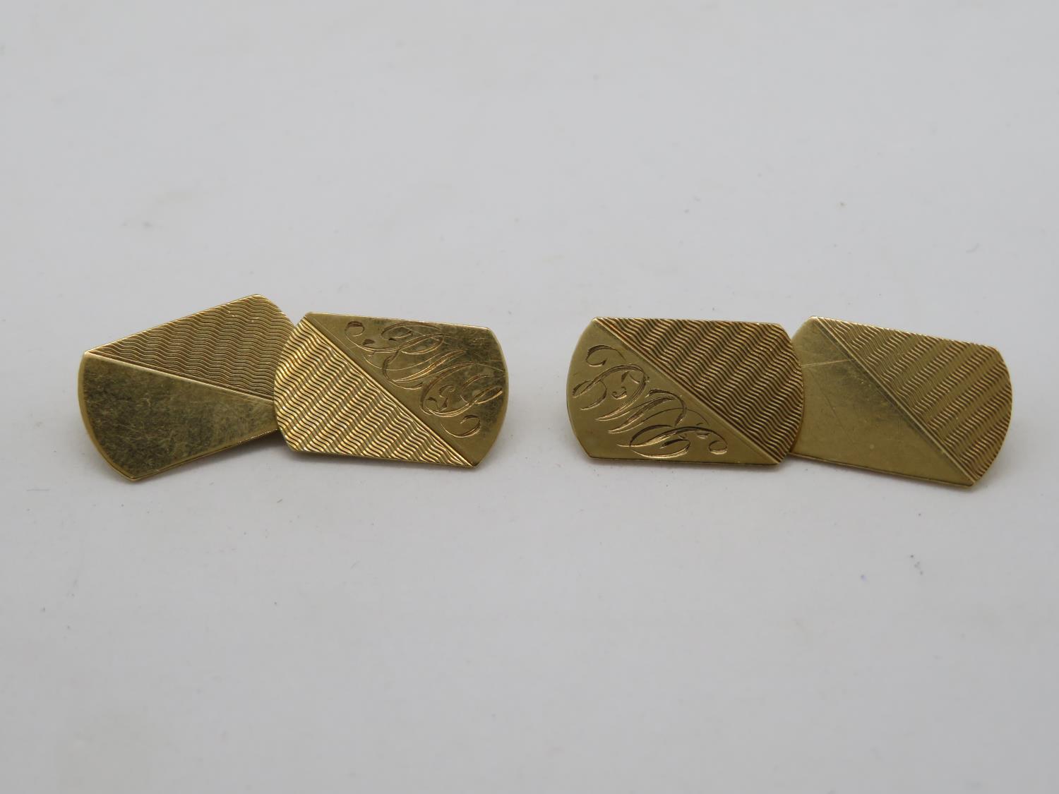 Pair of 9ct gold cufflinks 5.9g