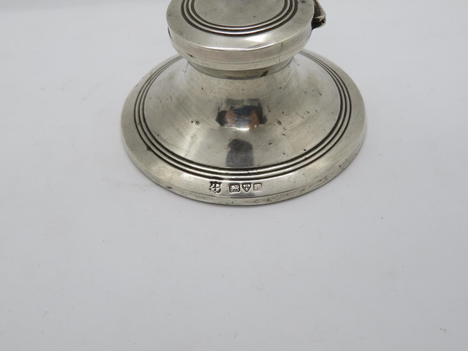 Silver HM inkwell - Image 2 of 3