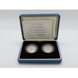 Royal Mint 1999-2000 silver proof £1 Millennium 2x coin set
