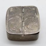 Double compartment silver patch box