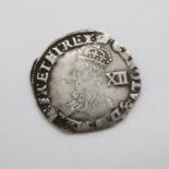 Charles hammered shilling with an MM crown