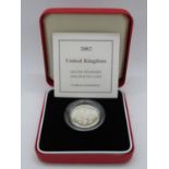 Royal Mint 2002 silver Piedfort £1.00 box and papers