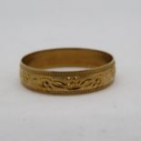 Size U 2g 9ct gold wedding band