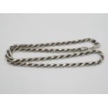 Heavy silver Italian rope chain 22.5" 49.7g