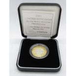 Royal Mint 2001 silver proof Piedfort £2.00 coin Wirless Bridges the Atlantic Marconi 1901 box and