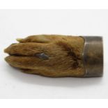 Silver otter paw brooch