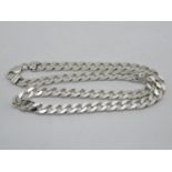 Silver HM curb link chain 20" 64g