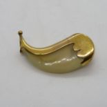 High carat gold and Lion's claw brooch 3.5g
