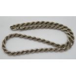 18" silver rope chain 54g