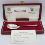 Mappin and Webb boxed silver Pudsey spoon - copy