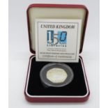 UK Libraries silver proof Piedfort 50p 2000