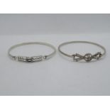 2x silver Mackintosh style bracelets 17g