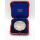 Boxed silver dollar academy medal for James Fres Science 47g
