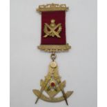 9ct gold Masonic medal boxed 20g Airdrie Operative Lodge 203