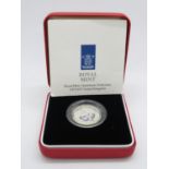 Silver proof Piedfort £1 coin 1989