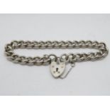 Silver bracelet with padlock 34g