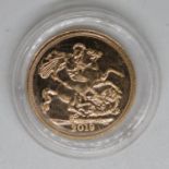 2019 full sovereign in presentation case mint condition