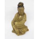 6" carved soapstone early Buddha