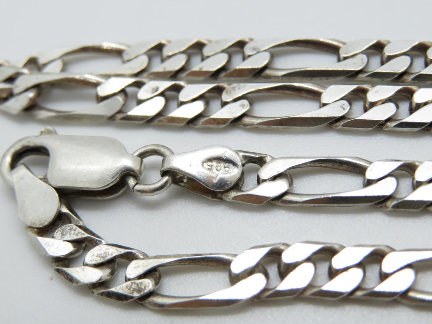 Silver Figaro link chain 18" 15.8g - Image 2 of 2