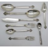 Collection of silver George Jensen cutlery - overall weight 308g