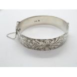 Vintage silver bangle HM Birmingham 1964. 44.5g